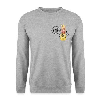 Weird Pineapple - Unisex Sweatshirt - salt & pepper - Front - Alina (178cm) & Michal (187cm)
