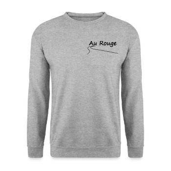 Au Rouge - Unisex Pullover - Weißgrau meliert - Vorne - Alina (178cm) & Michal (187cm)