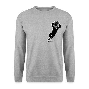 SPACE SUIT-STUDIO HAKA - Unisex Pullover - Weißgrau meliert - Vorne - Alina (178cm) & Michal (187cm)