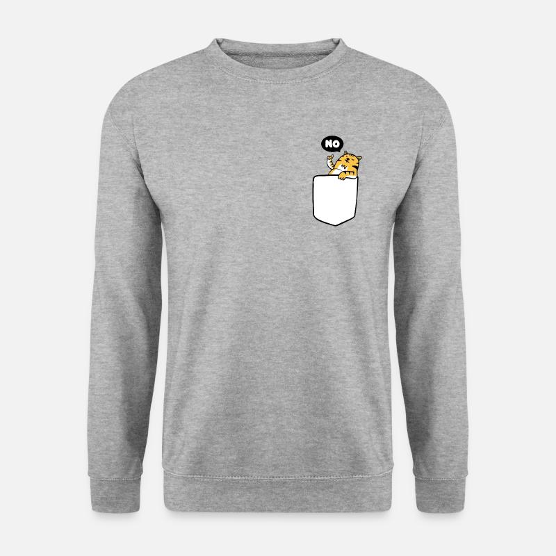 NO! NO! cat - Unisex Sweatshirt - salt & pepper