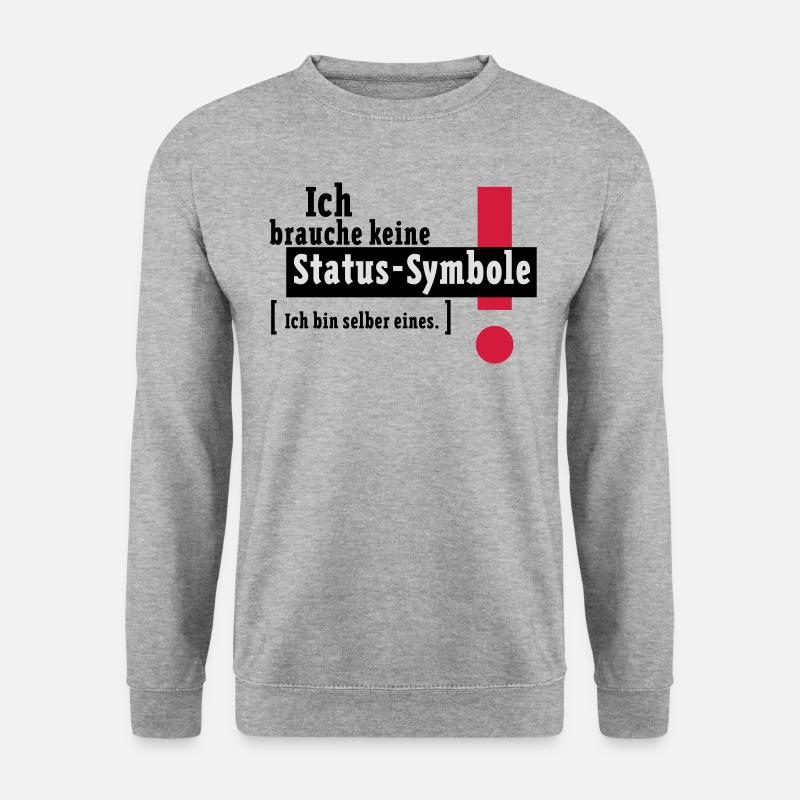 Status-Symbol - Unisex Pullover - Weißgrau meliert