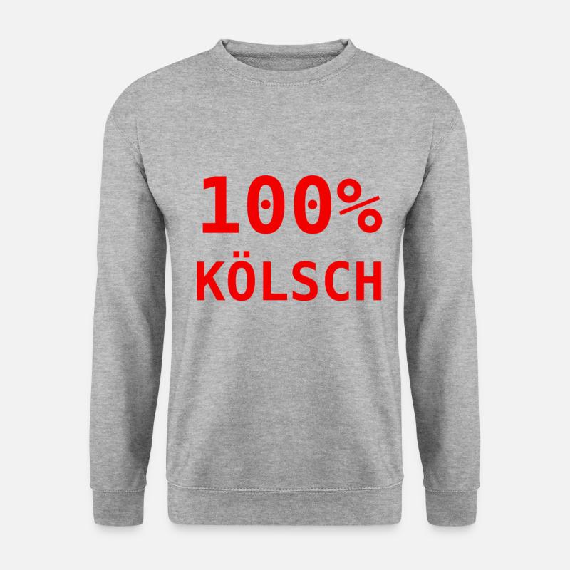 100% Kölsch - Unisex Pullover - Weißgrau meliert