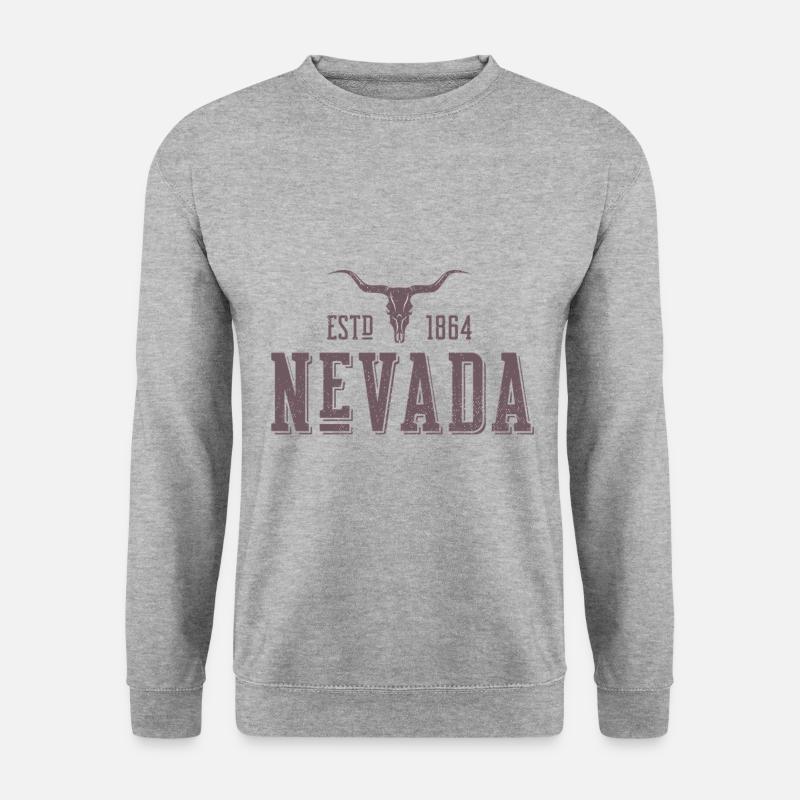 Nevada State Bundesstaat Nevada Staat Nevada - Unisex Pullover - Weißgrau meliert