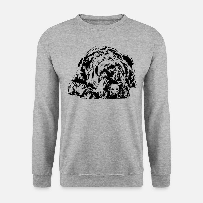 RIESENSCHNAUZER Hund IGP Wilsigns Hunde - Unisex Pullover - Weißgrau meliert
