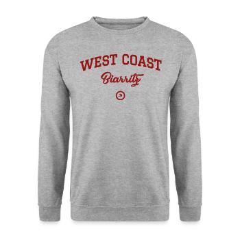 WEST COAST Biarritz wave - Unisex Sweatshirt - salt & pepper - Front - Alina (178cm) & Michal (187cm)