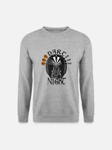Dart Night, Dart Design, Gothic Design, mystisch - Unisex Pullover - Weißgrau meliert