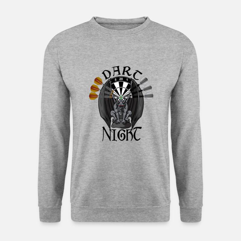 Dart Night, Dart Design, Gothic Design, mystisch - Unisex Pullover - Weißgrau meliert