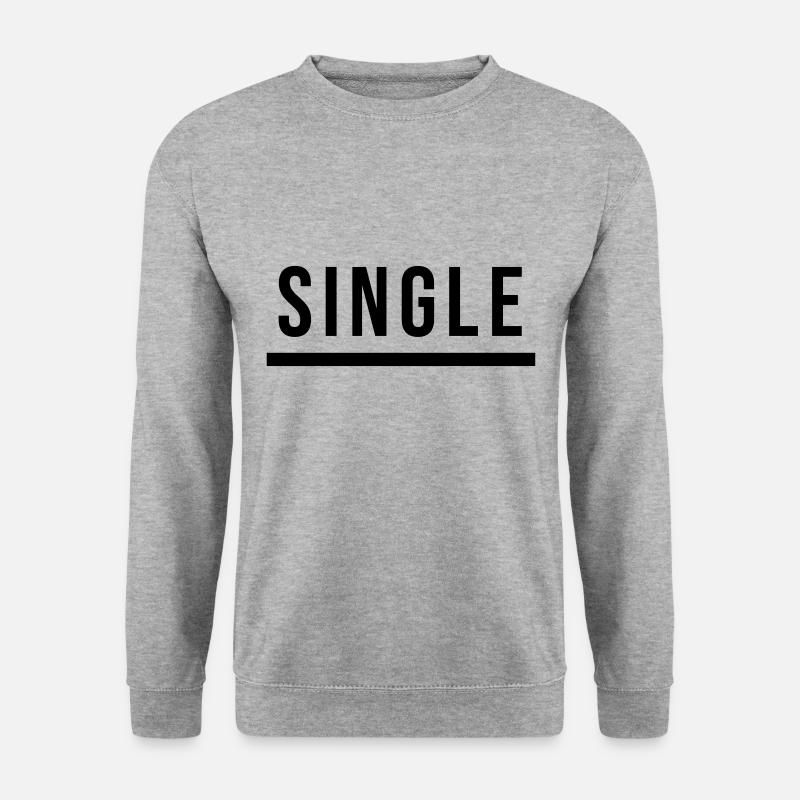 Wieder Single - Unisex Pullover - Weißgrau meliert