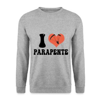 j aime parapente - Sweat-shirt Unisexe - gris chiné - Devant - Alina (178cm) & Michal (187cm)