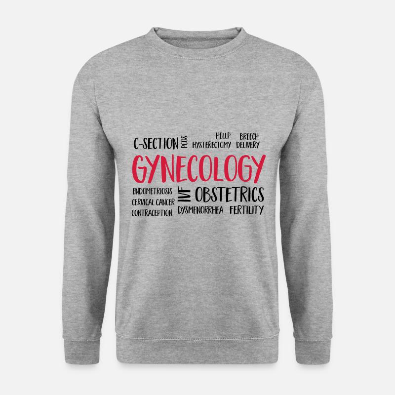 gyncloudeng - Unisex Pullover - Weißgrau meliert