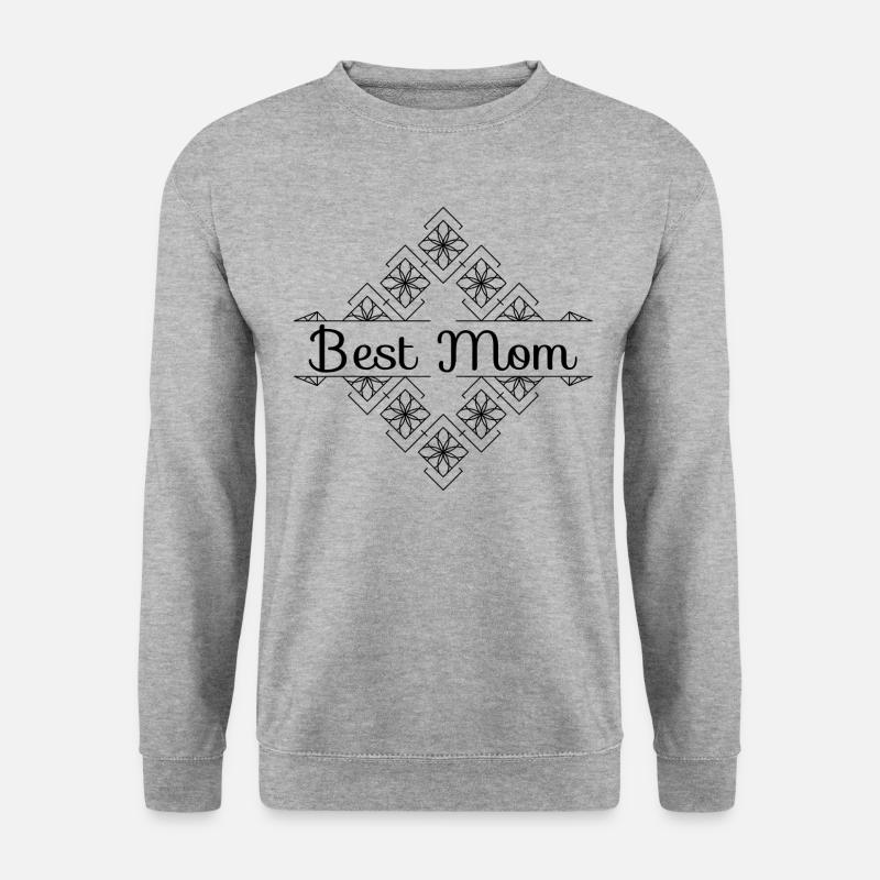 Best Mom - Unisex Pullover - Weißgrau meliert