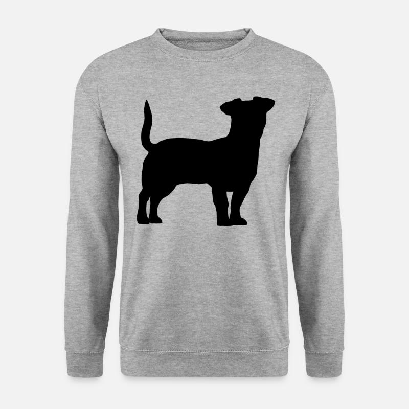Jack Russell Terrier - Unisex Pullover - Weißgrau meliert