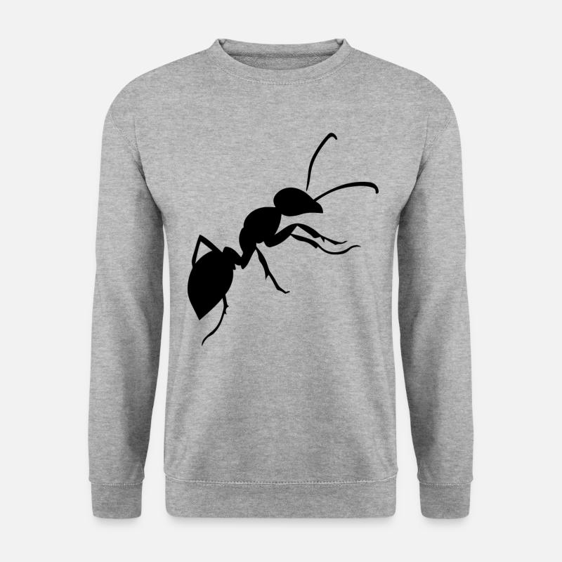 Ameise - Unisex Pullover - Weißgrau meliert