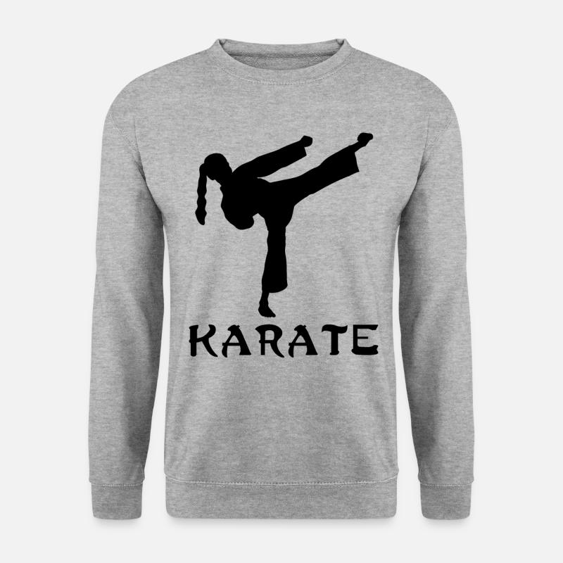 Karate - Unisex Pullover - Weißgrau meliert