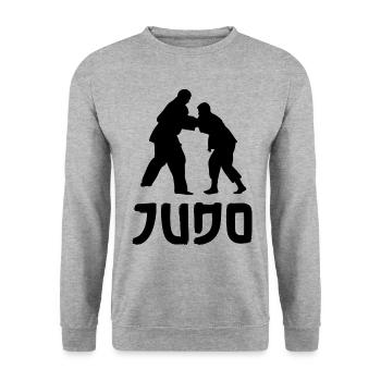 Judo - Sweat-shirt Unisexe - gris chiné - Devant - Alina (178cm) & Michal (187cm)