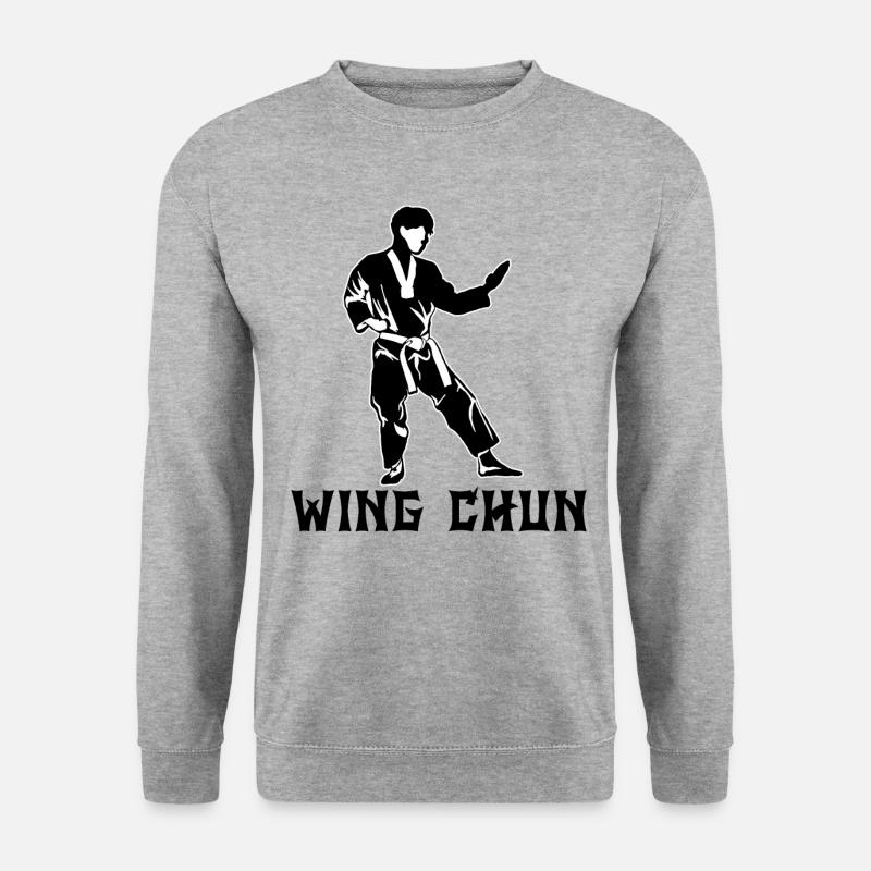 Wing Chun - Unisex Pullover - Weißgrau meliert