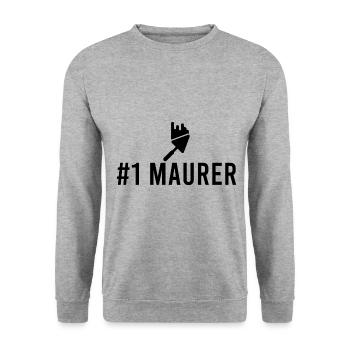 Maurer - Unisex Pullover - Weißgrau meliert - Vorne - Alina (178cm) & Michal (187cm)