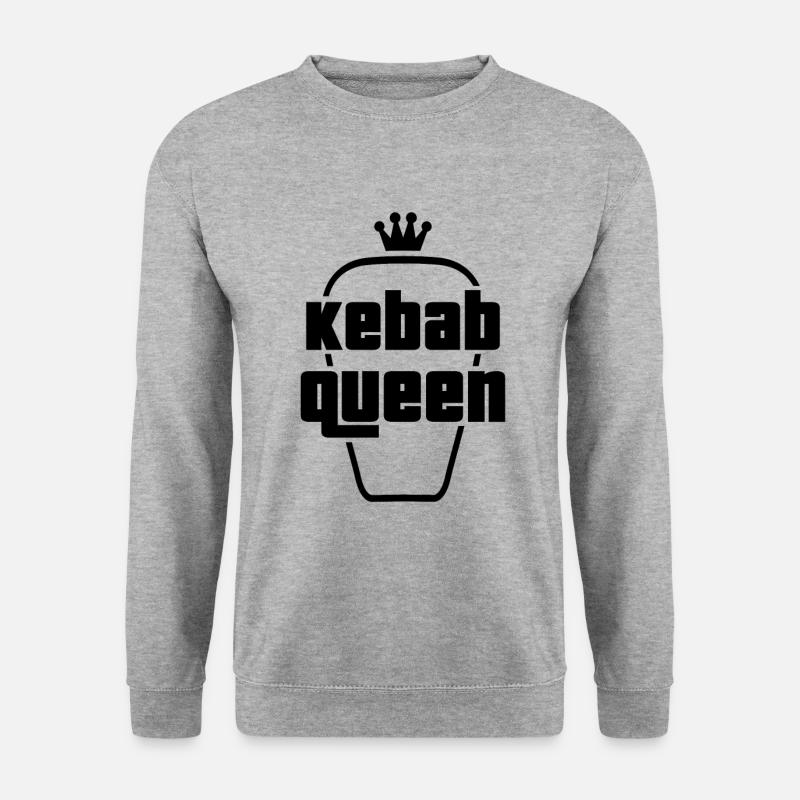 Kebab Queen - Unisex Pullover - Weißgrau meliert