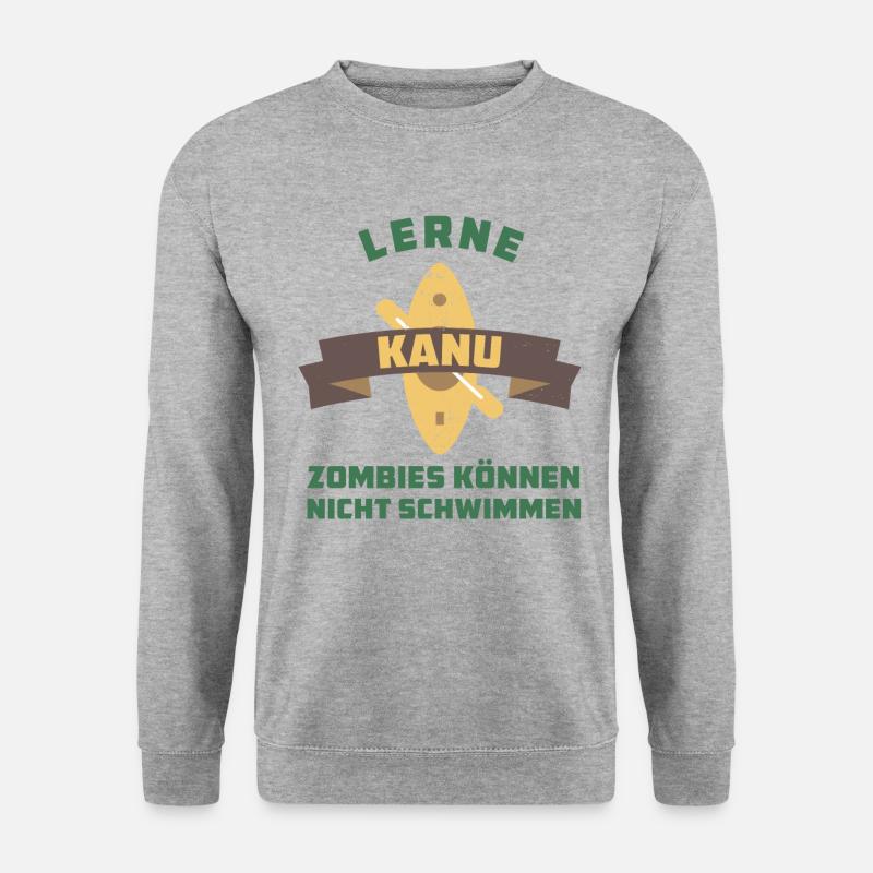 Flusskanu - Kajak - Unisex Pullover - Weißgrau meliert