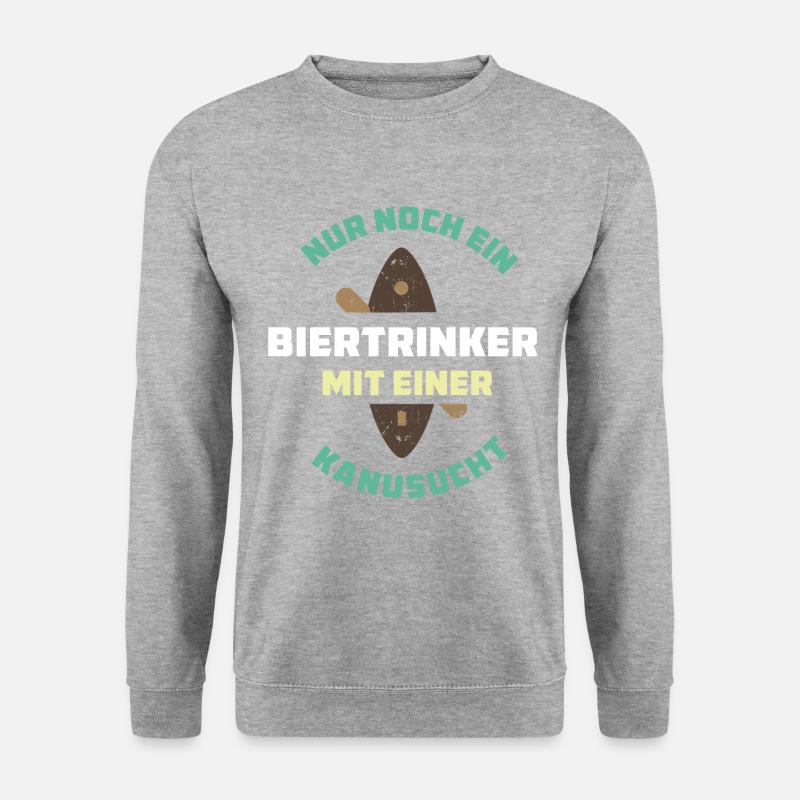 Kanusucht - Kanu - Unisex Pullover - Weißgrau meliert