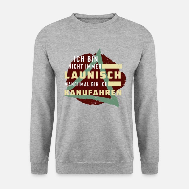 Dreieck Aus Flüssen - Paddeln - Unisex Pullover - Weißgrau meliert