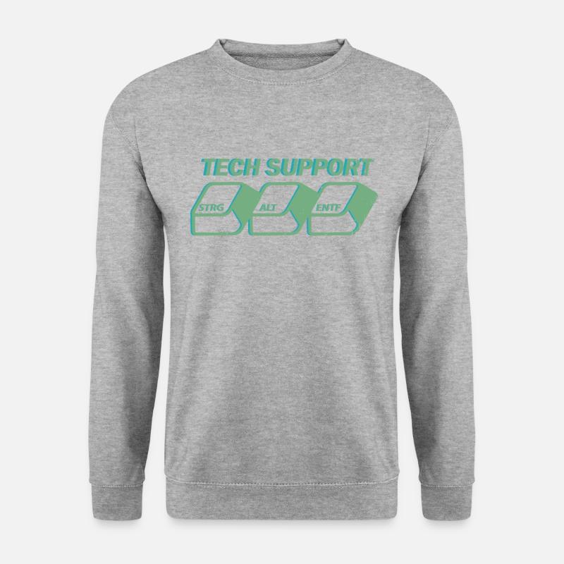 Strg Alt Entf - It-Support - Unisex Pullover - Weißgrau meliert
