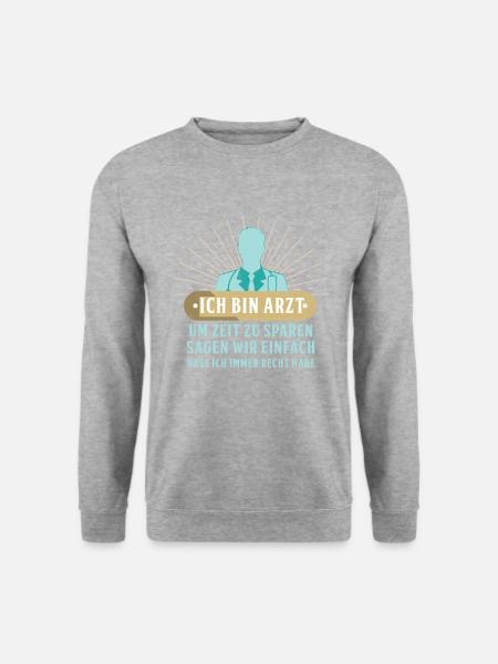 Immer Recht - Medizin - Unisex Pullover - Weißgrau meliert