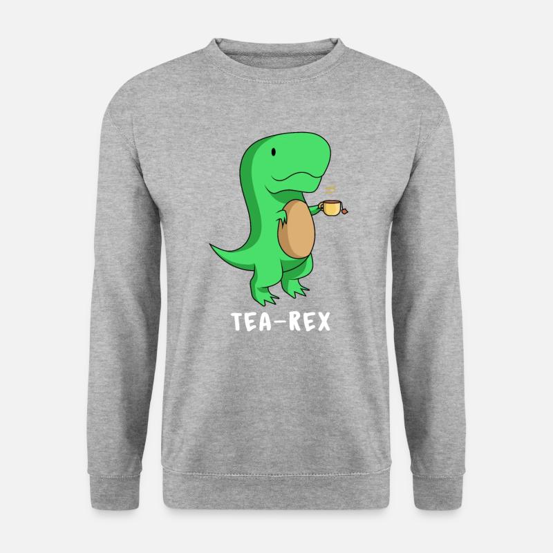 Tea Rex - Trex - Unisex Pullover - Weißgrau meliert