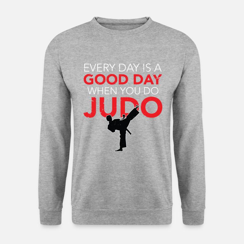 Judokämpfer - Judo - Unisex Pullover - Weißgrau meliert