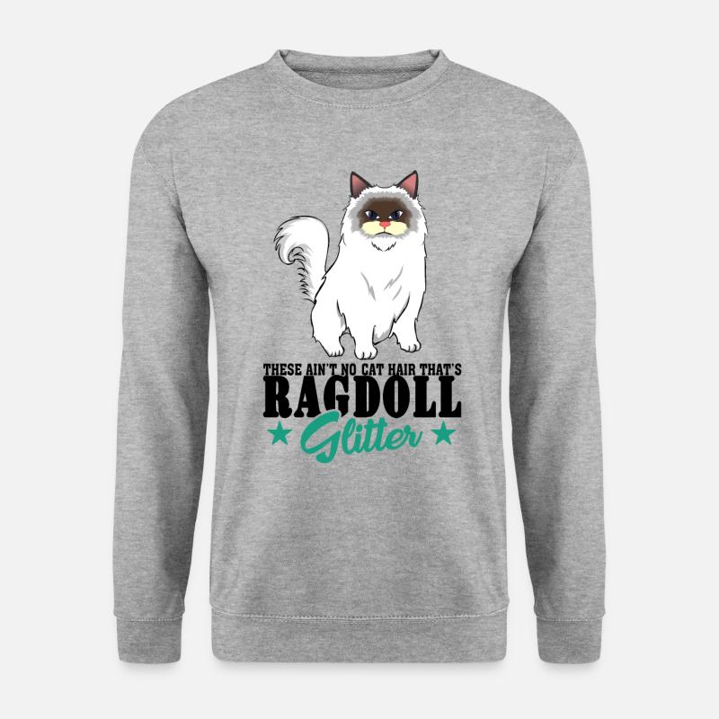 Ragdoll Haar - Unisex Pullover - Weißgrau meliert