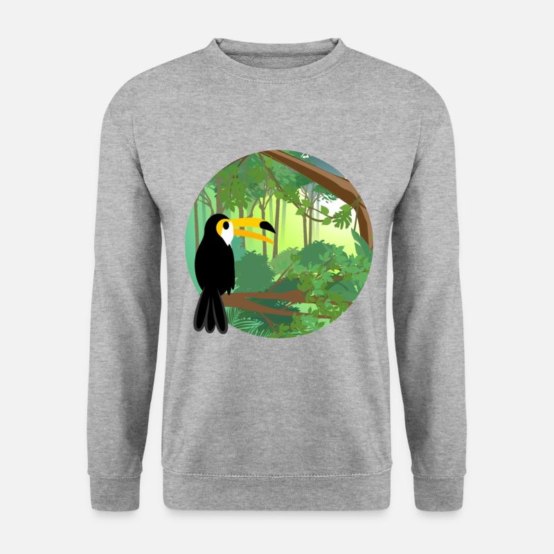 Dschungel - Unisex Pullover - Weißgrau meliert