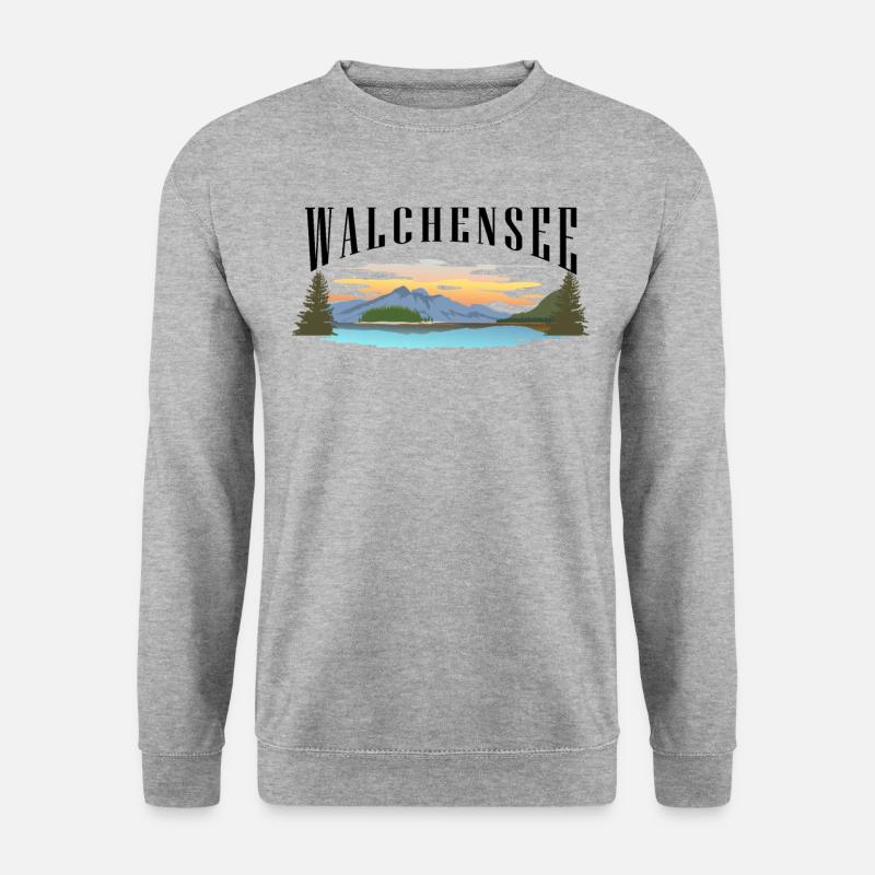 Walchensee - Unisex Pullover - Weißgrau meliert