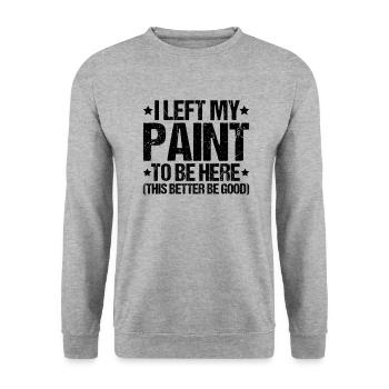 Maler und Lackierer Malerin Lackiererin Painter - Unisex Pullover - Weißgrau meliert - Vorne - Alina (178cm) & Michal (187cm)