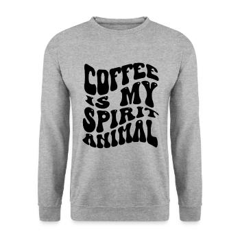 Coffee Is My Spirit Animal - Unisex Sweatshirt - salt & pepper - Front - Alina (178cm) & Michal (187cm)
