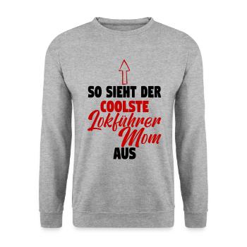 Lokführerin Eisenbahnerin Eisenbahn Schaffnerin - Unisex Pullover - Weißgrau meliert - Vorne - Alina (178cm) & Michal (187cm)