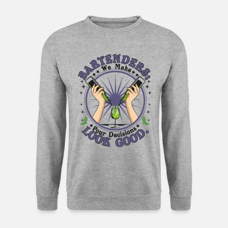 Pour decision - Unisex Pullover - Weißgrau meliert