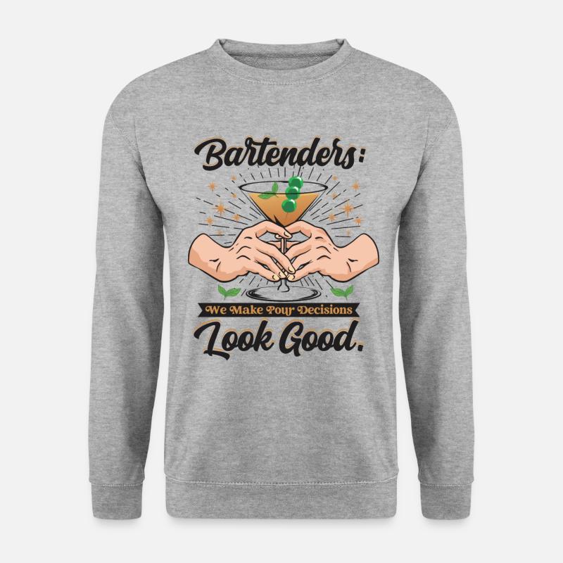 Pour decision - Unisex Pullover - Weißgrau meliert