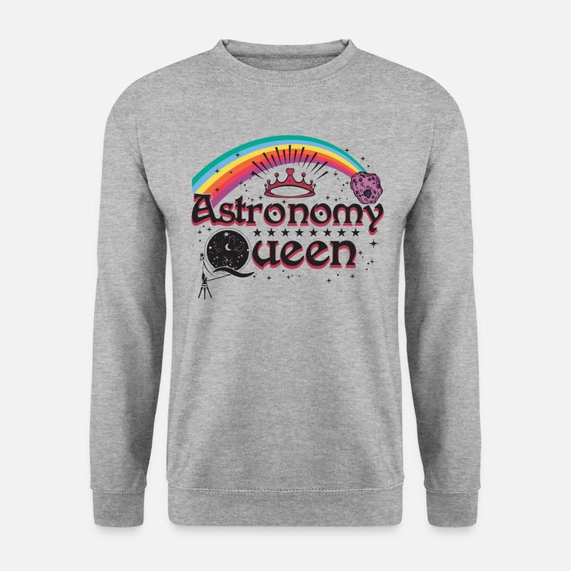 Astronomie-Königin - Unisex Pullover - Weißgrau meliert