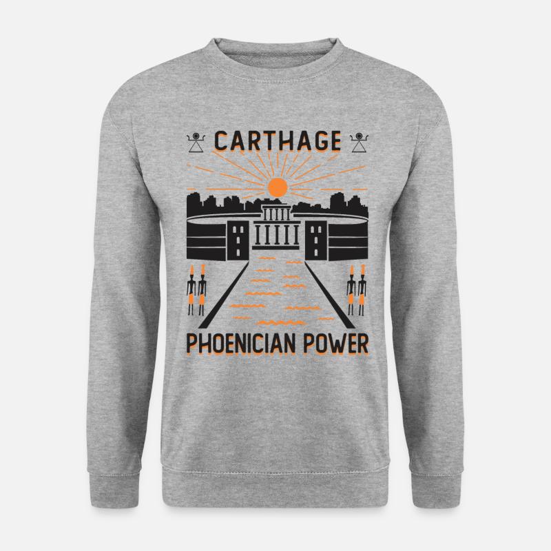 Karthago: Phönizische Macht - Unisex Pullover - Weißgrau meliert