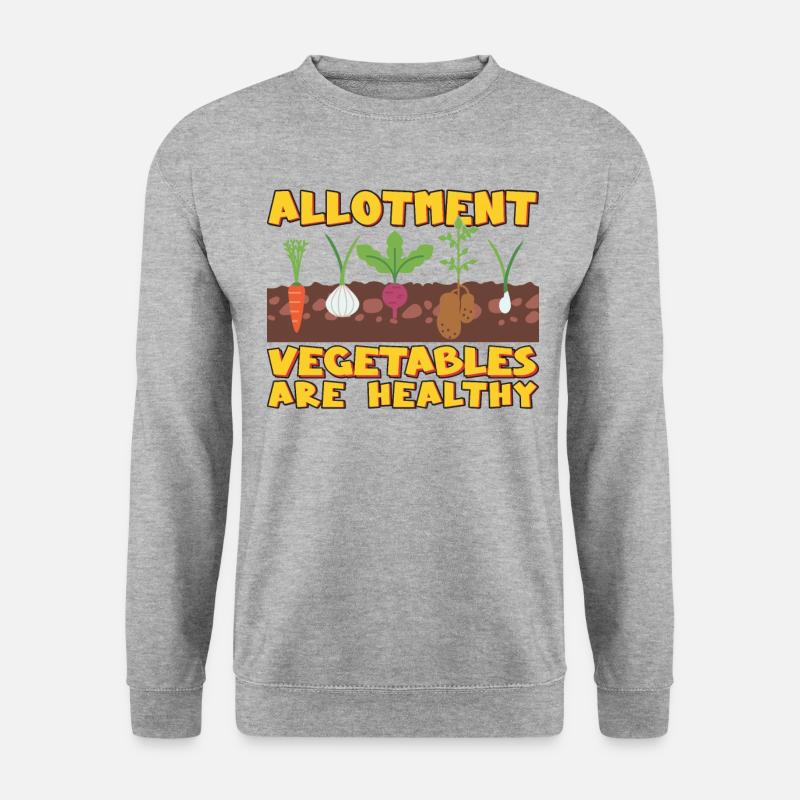 Kleingartengemüse ist gesund - Unisex Pullover - Weißgrau meliert