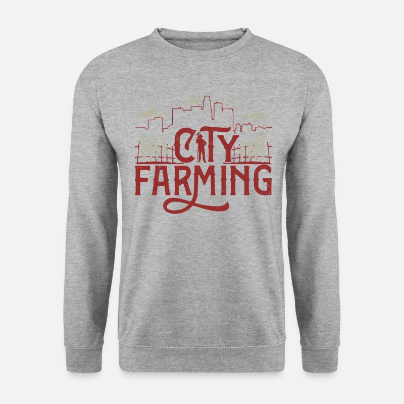 Stadtbauer - Unisex Pullover - Weißgrau meliert