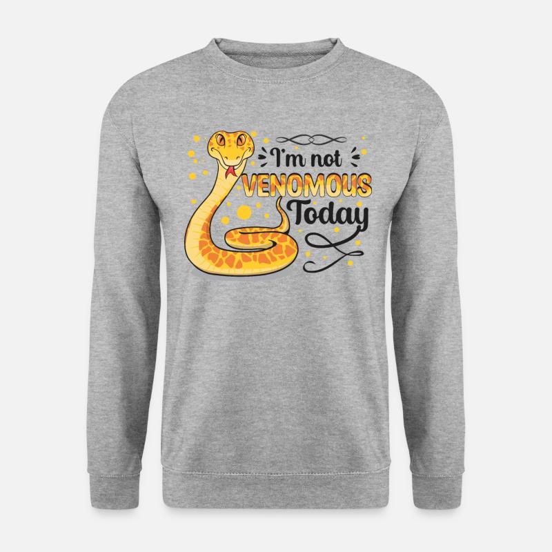 Ich bin heute nicht giftig - Unisex Pullover - Weißgrau meliert