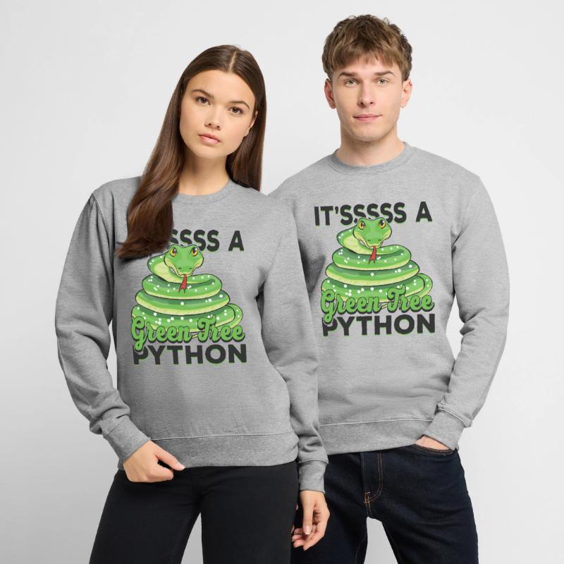It'sssss a Green Tree Python Unisex Sweatshirt