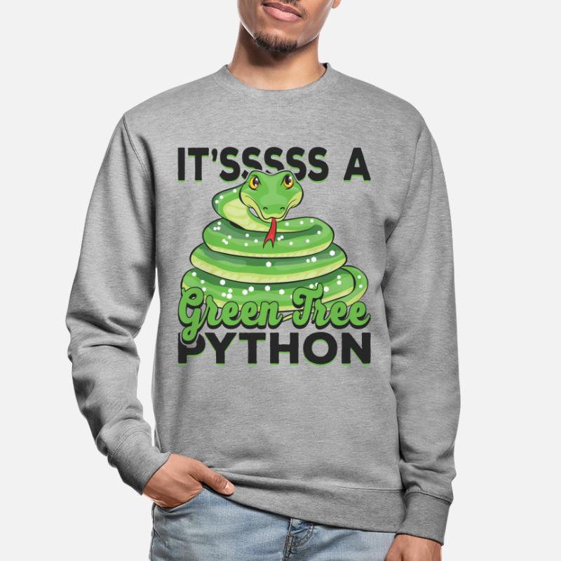 It'sssss a Green Tree Python Unisex Sweatshirt
