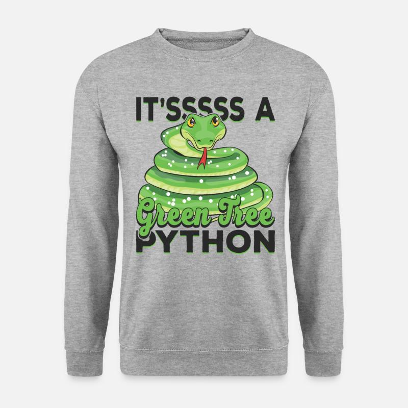 It'sssss a Green Tree Python - Unisex Sweatshirt - salt & pepper
