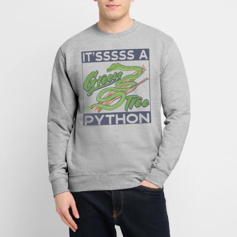 It'sssss a Green Tree Python Unisex Sweatshirt