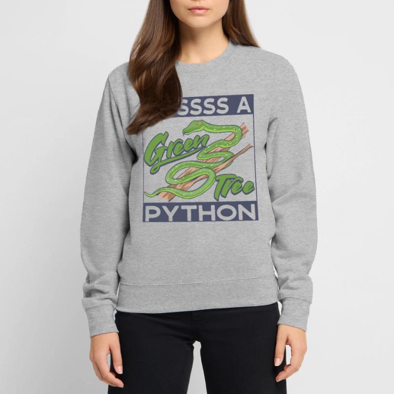 It'sssss a Green Tree Python Unisex Sweatshirt