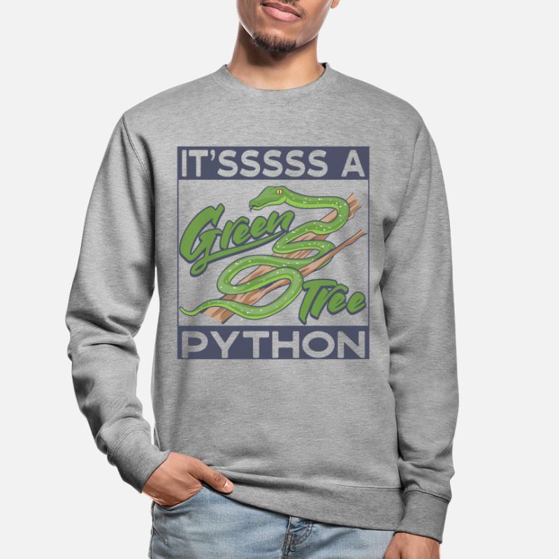 It'sssss a Green Tree Python Unisex Sweatshirt