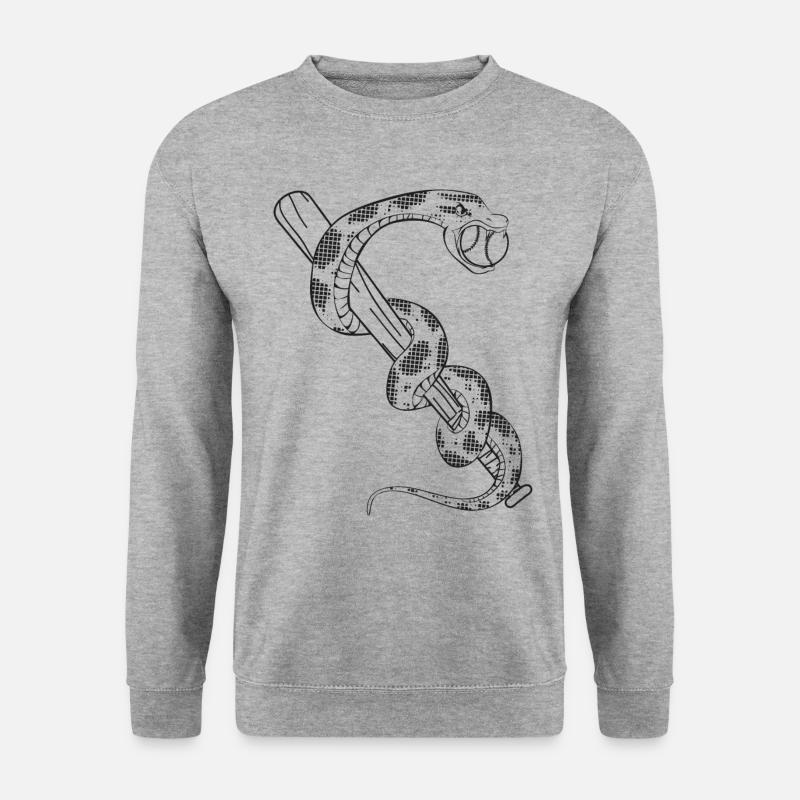 Schlange - Unisex Pullover - Weißgrau meliert