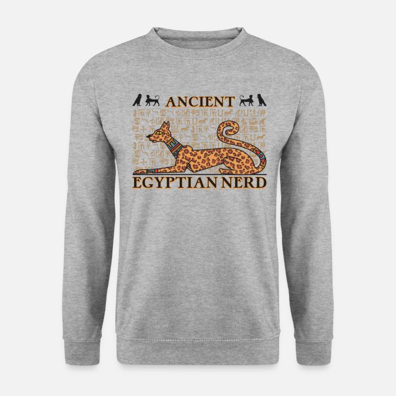 Altägyptischer Nerd - Unisex Pullover - Weißgrau meliert